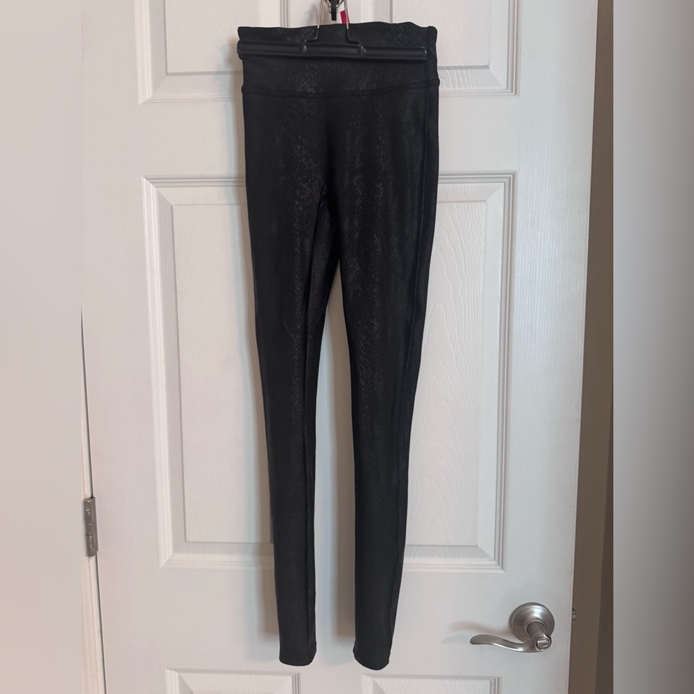 Spanx Faux Leather Snakeskin Leggings